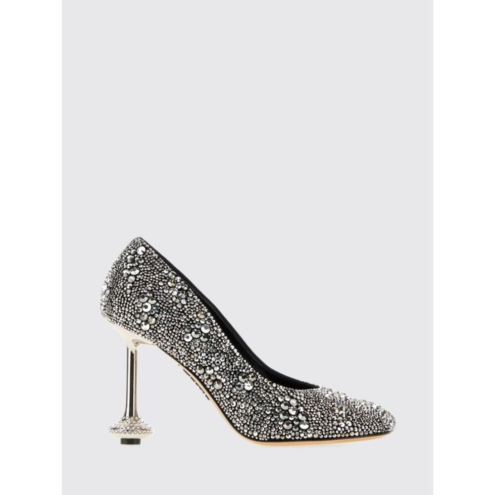 Loewe Women Loewe Toy Suede Pumps With Crystals And Sculptural Heel